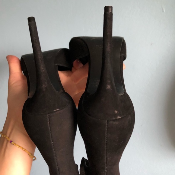 Steve Madden Heart Nubuck Leather Lace Up Heels - Picture 9 of 15